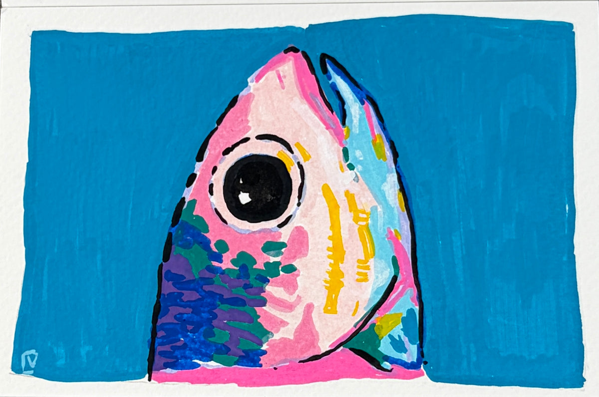 Blue Sardine Print